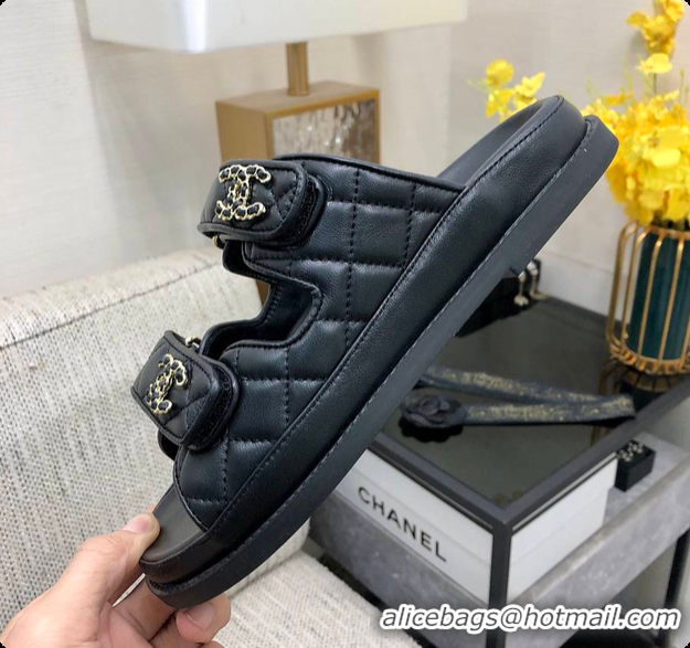 Sophisticated Chanel Slipper Black 01 6080415