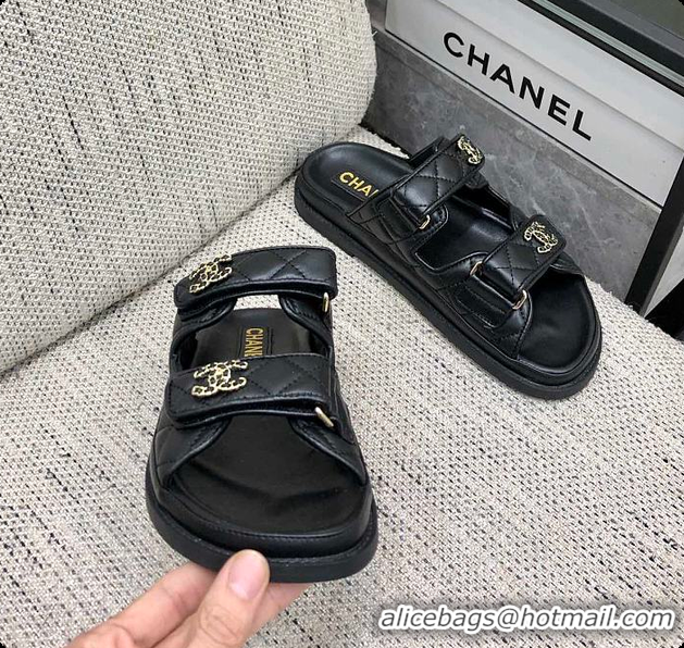 Sophisticated Chanel Slipper Black 01 6080415