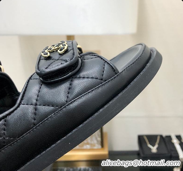 Sophisticated Chanel Slipper Black 01 6080415