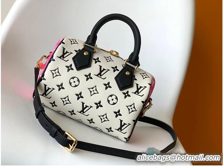 Top Grade Louis Vuitton Speedy Bandouliere 20 M27096 Black/White/Pink 2026