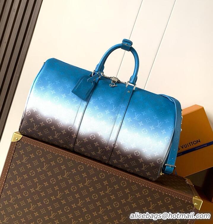 Shop Promotional Louis Vuitton Keepall Bandouliere 50 M28505 Blue 2026