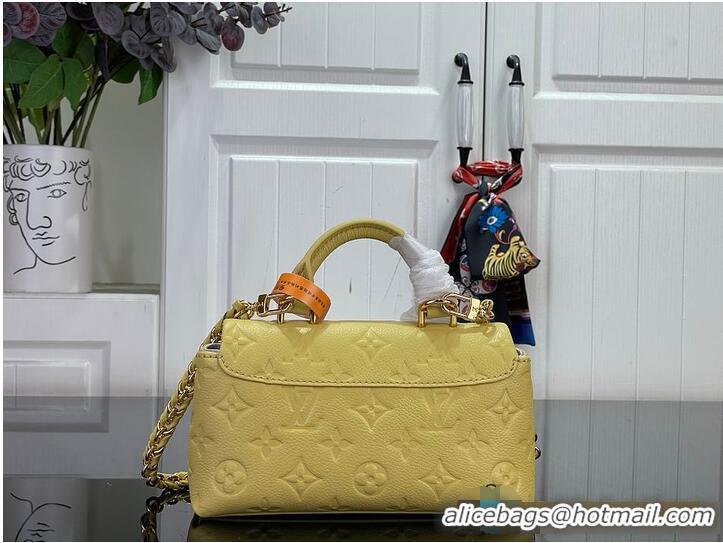 Best Quality Louis Vuitton Nano Madeleine Monogram Empreinte Leather M27043 Banana 2026