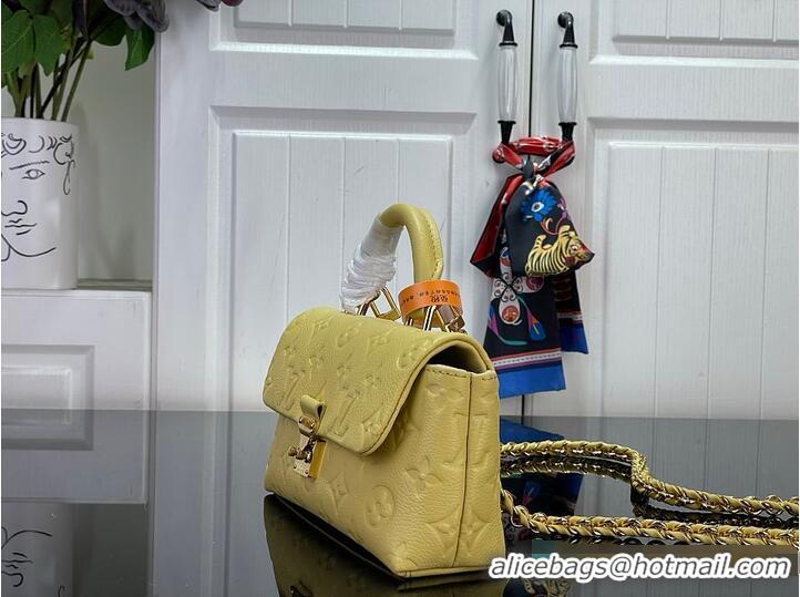 Best Quality Louis Vuitton Nano Madeleine Monogram Empreinte Leather M27043 Banana 2026