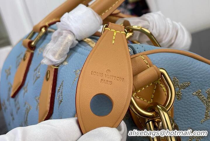 Buy Classic Louis Vuitton Speedy P9 Bandoulière 25 Golden Silk Blue M27047