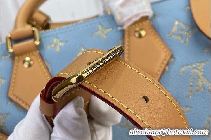 Buy Classic Louis Vuitton Speedy P9 Bandoulière 25 Golden Silk Blue M27047