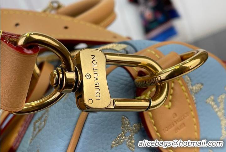 Buy Classic Louis Vuitton Speedy P9 Bandoulière 25 Golden Silk Blue M27047