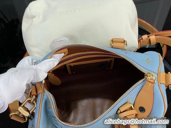 Buy Classic Louis Vuitton Speedy P9 Bandoulière 25 Golden Silk Blue M27047