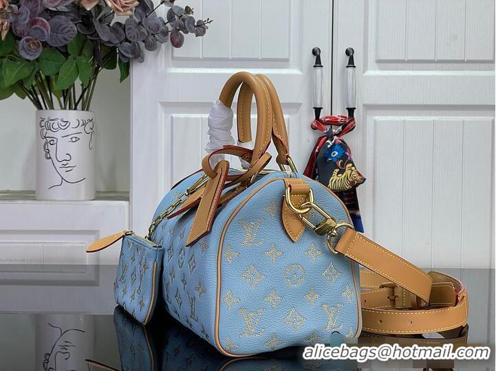 Buy Classic Louis Vuitton Speedy P9 Bandoulière 25 Golden Silk Blue M27047