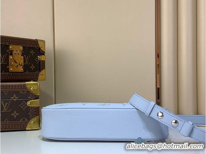 Luxury Cheap Louis Vuitton All Around PM Bleu Olympe Perforated Mahina M27053