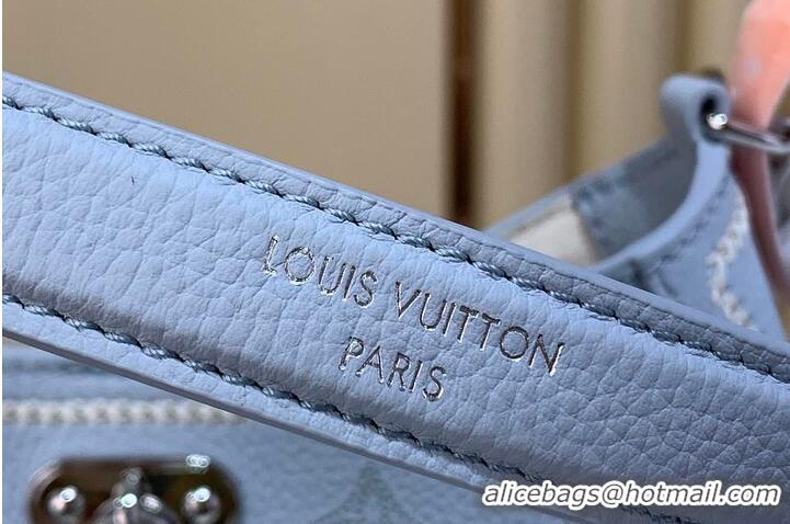Luxury Cheap Louis Vuitton All Around PM Bleu Olympe Perforated Mahina M27053