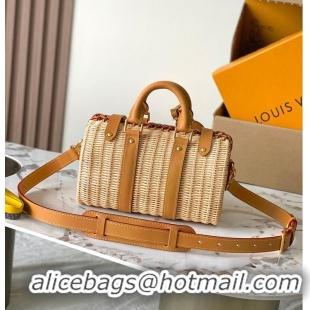 Trendy Design Louis Vuitton Keepall Bandoulière 25 Natural Beige Rattan M27054
