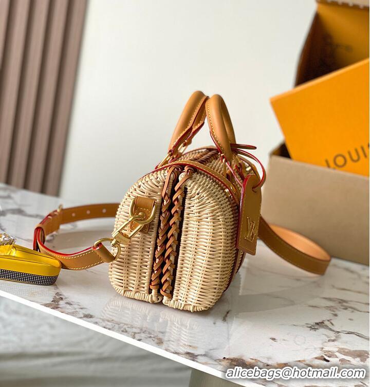 Trendy Design Louis Vuitton Keepall Bandoulière 25 Natural Beige Rattan M27054