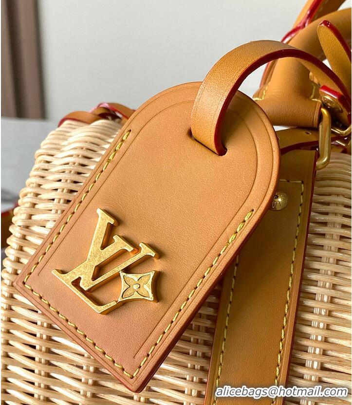 Trendy Design Louis Vuitton Keepall Bandoulière 25 Natural Beige Rattan M27054
