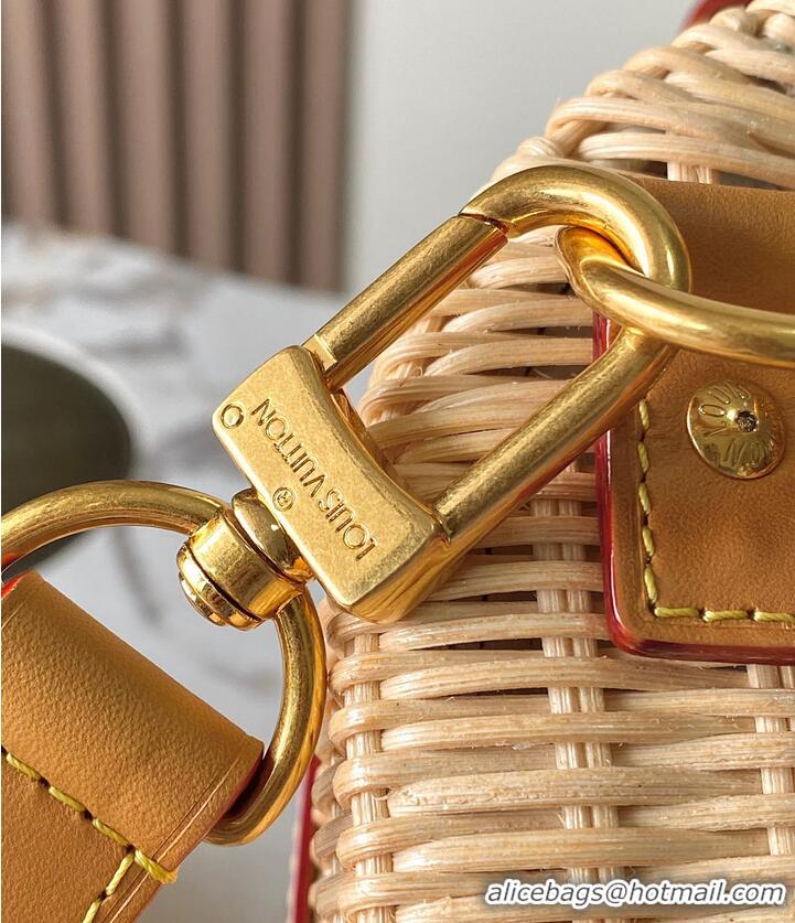 Trendy Design Louis Vuitton Keepall Bandoulière 25 Natural Beige Rattan M27054