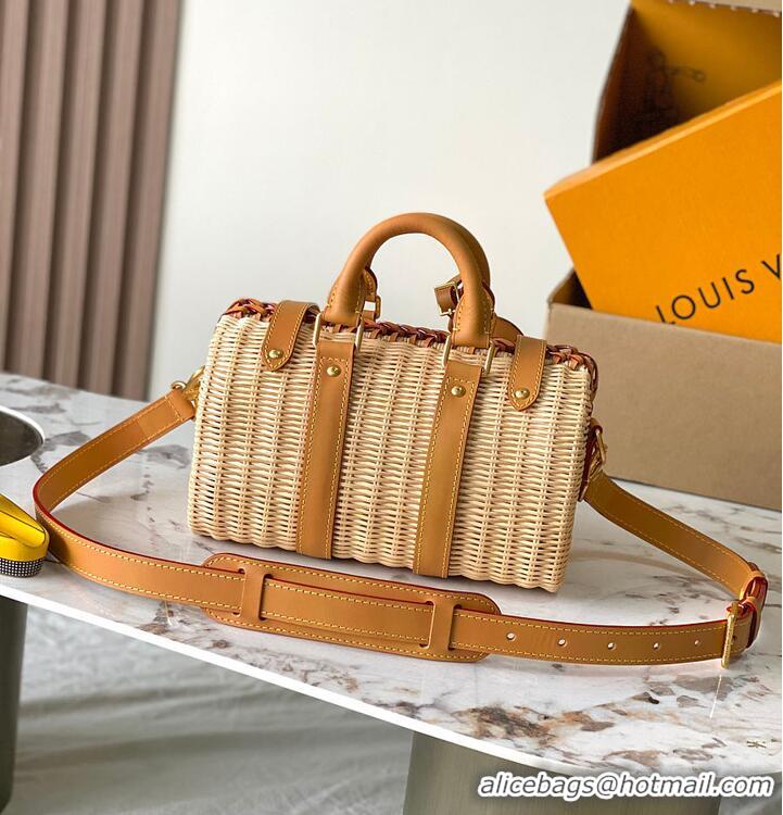 Trendy Design Louis Vuitton Keepall Bandoulière 25 Natural Beige Rattan M27054