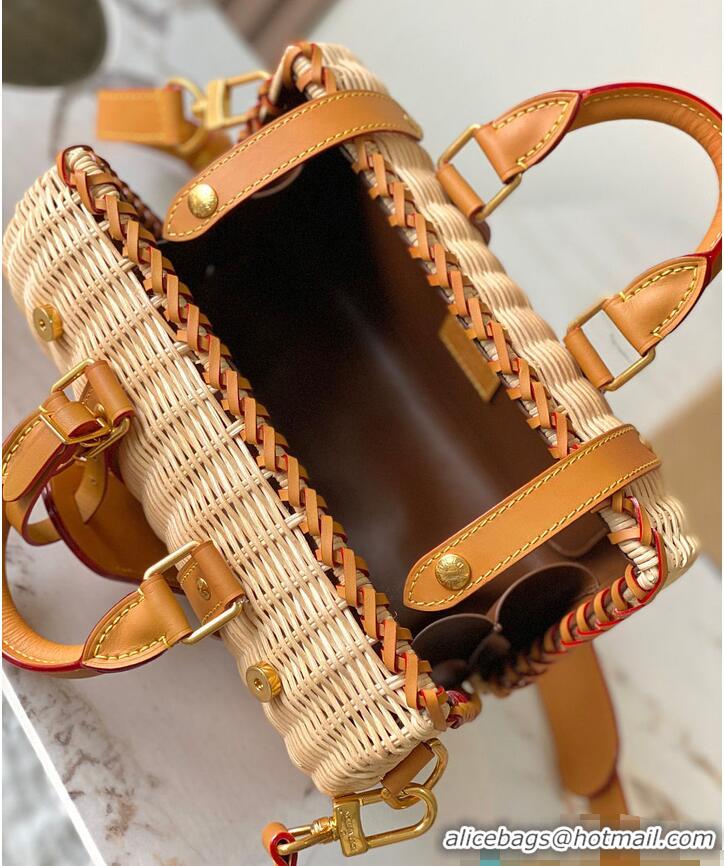 Trendy Design Louis Vuitton Keepall Bandoulière 25 Natural Beige Rattan M27054