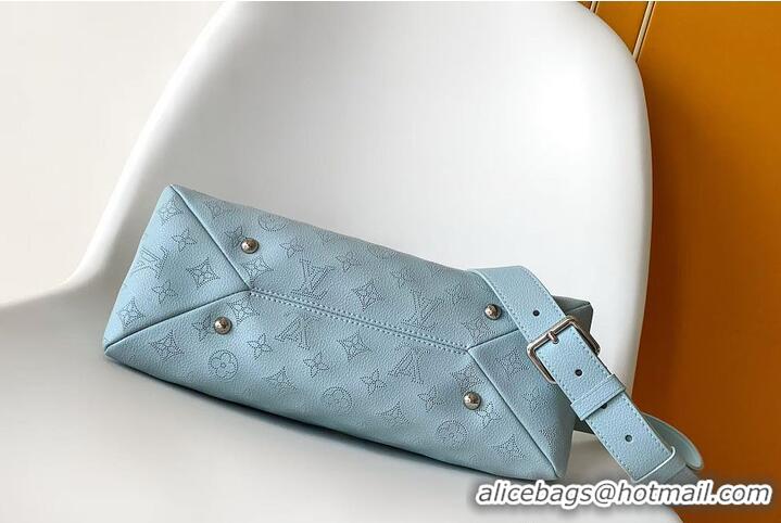 Original Cheap Louis Vuitton Mahina Couture Hand It All PM Bleu Olympe M27046
