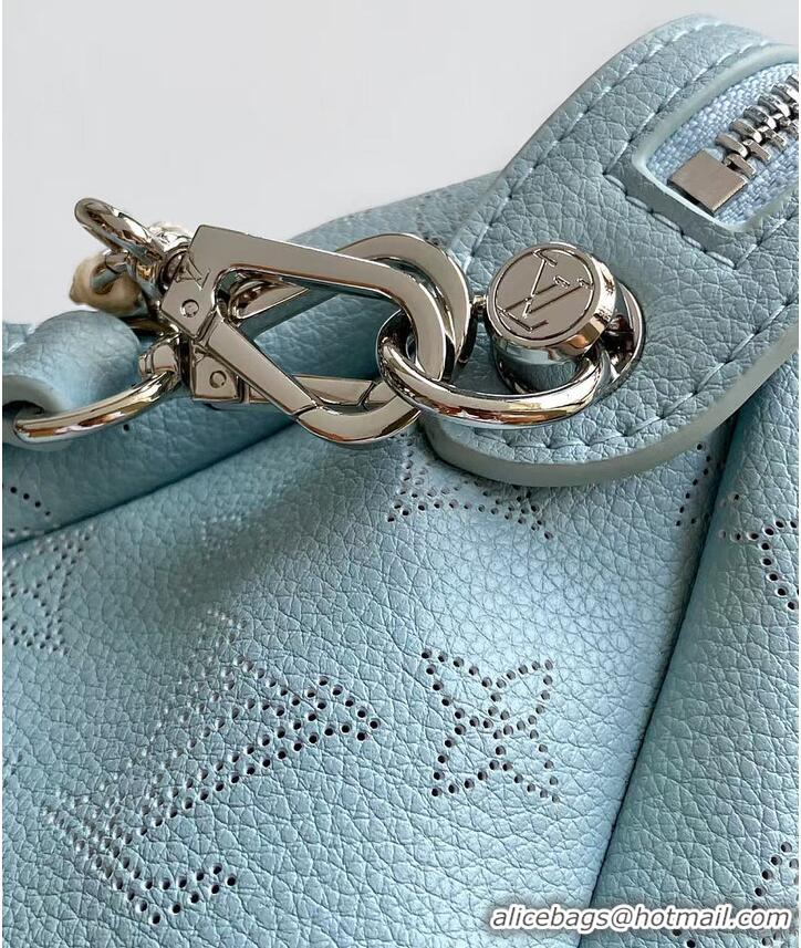 Original Cheap Louis Vuitton Mahina Couture Hand It All PM Bleu Olympe M27046