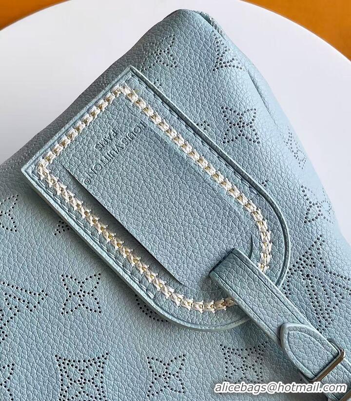 Original Cheap Louis Vuitton Mahina Couture Hand It All PM Bleu Olympe M27046