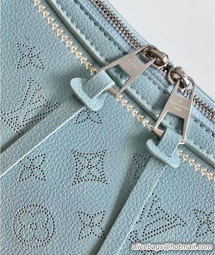 Original Cheap Louis Vuitton Mahina Couture Hand It All PM Bleu Olympe M27046