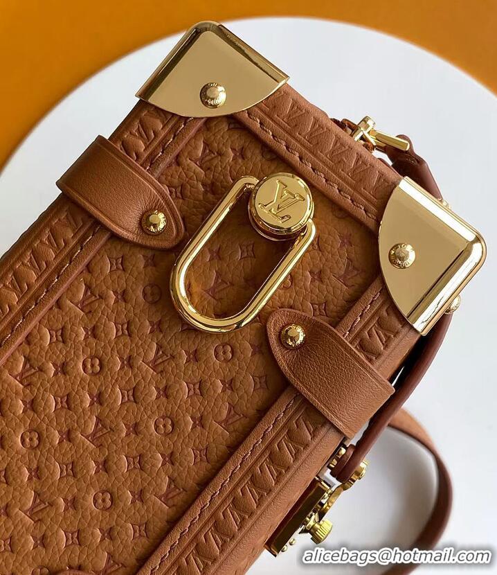 Buy Fashionable Louis Vuitton Side Trunk MM Noisette Calfskin leather M27051 2026