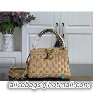 Buy Promotional Louis Vuitton Capucines Mini Gold Rattan and Cowhide leather M27063