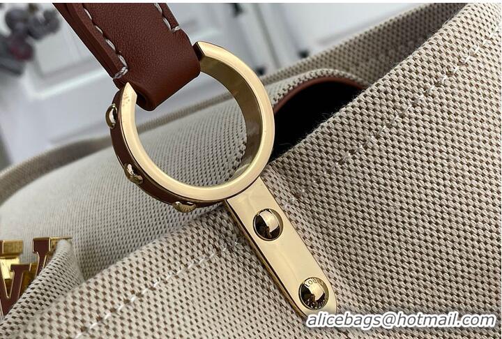 Hot Style Louis Vuitton Capucines Weekender Tan Canvas and cowhide leather M27065