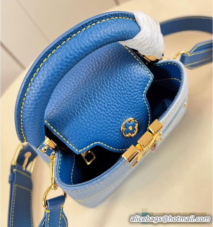 Inexpensive Discount Louis Vuitton Capucines Mini Blue Denim M27066