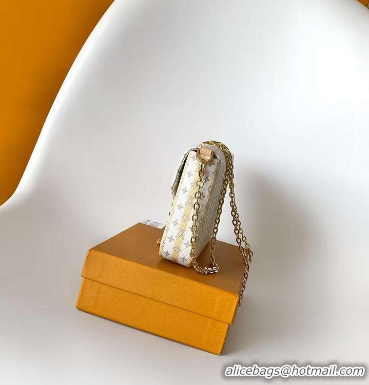 Traditional Discount Louis Vuitton Pochette Félicie LV Stamp M82477 Banana