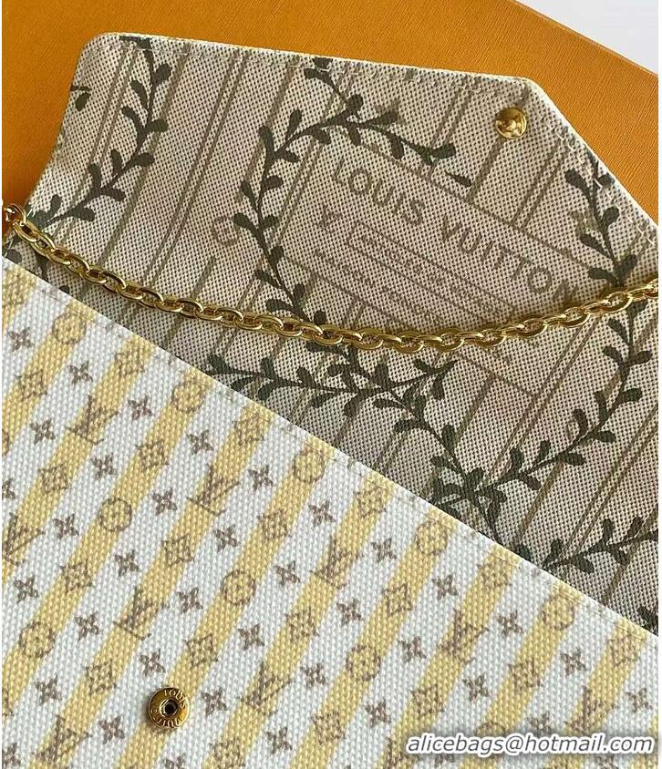 Traditional Discount Louis Vuitton Pochette Félicie LV Stamp M82477 Banana