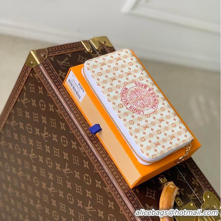 Grade Inexpensive Louis Vuitton LV Stamp Zippy Wallet M82487 Banana