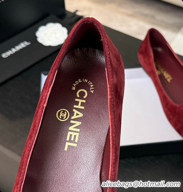 Shop Cheap Chanel Flower Shoes Rouge 6080419