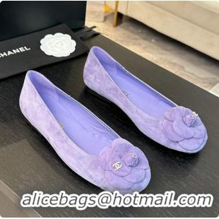 Popular Style Chanel Flower Shoes Purple 6080419