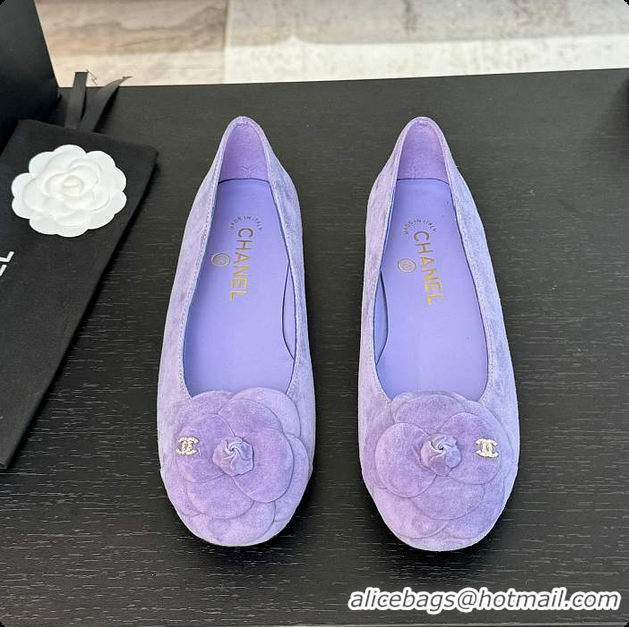 Popular Style Chanel Flower Shoes Purple 6080419