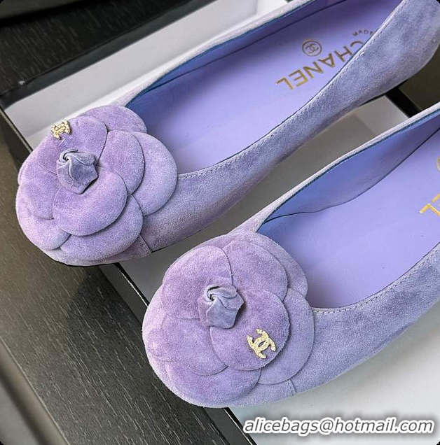 Popular Style Chanel Flower Shoes Purple 6080419