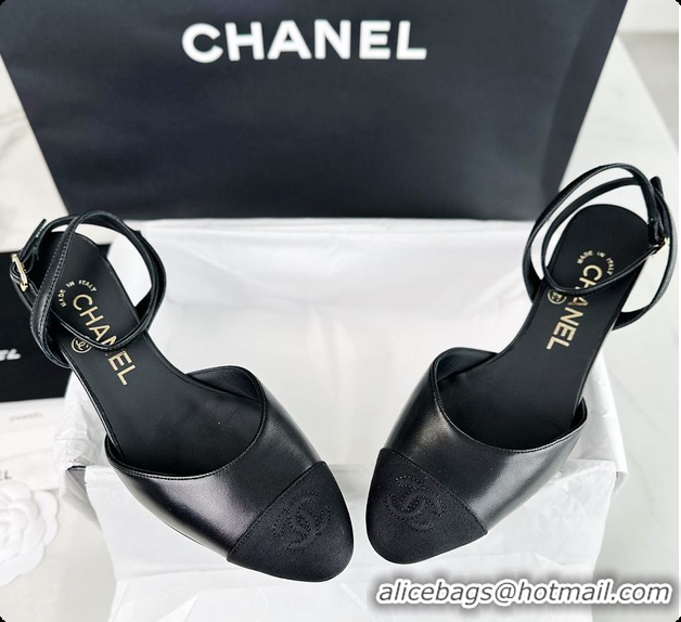 Purchase Chanel Slingback High Heel Black 6080421