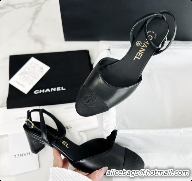 Purchase Chanel Slingback High Heel Black 6080421