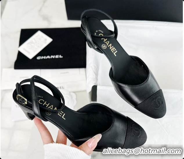 Purchase Chanel Slingback High Heel Black 6080421