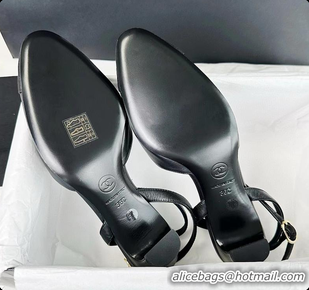 Purchase Chanel Slingback High Heel Black 6080421