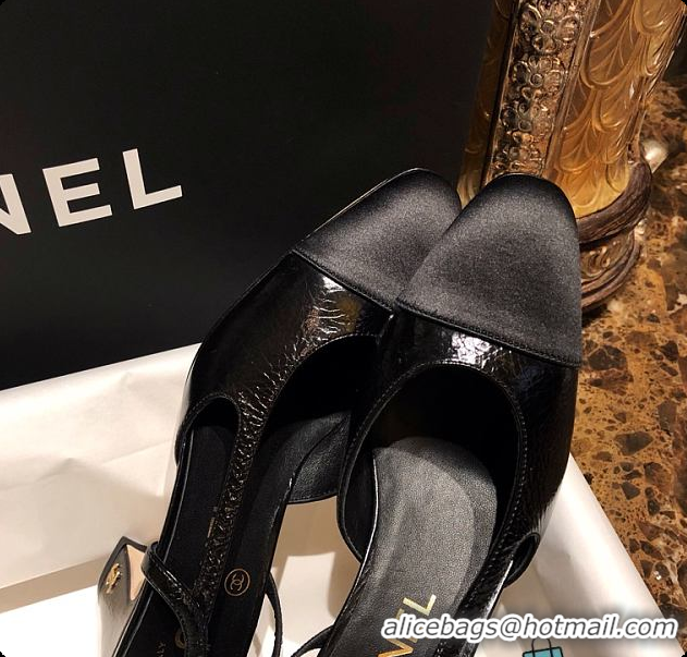 Pretty Style Chanel High Heel Slingback Black 6080421