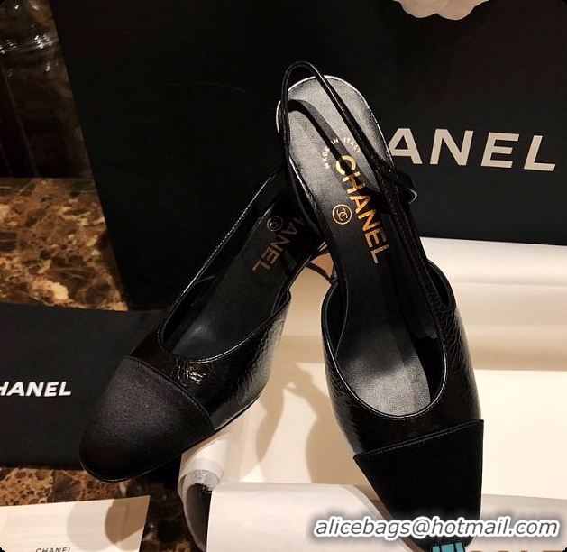 Pretty Style Chanel High Heel Slingback Black 6080421