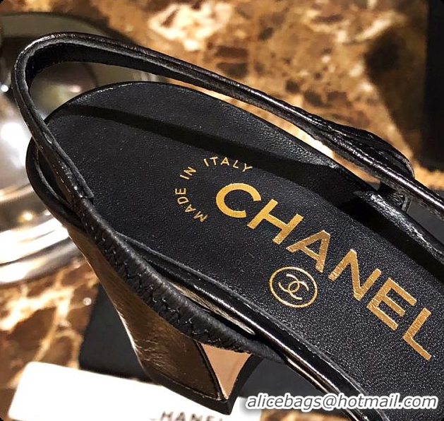 Pretty Style Chanel High Heel Slingback Black 6080421