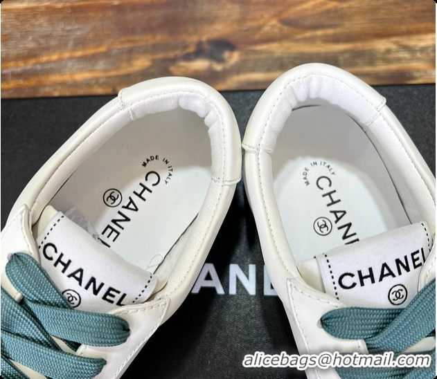 Popular Style Chanel C Sneaker White And Mint 6080422