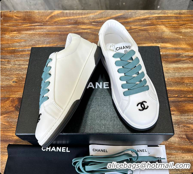Popular Style Chanel C Sneaker White And Mint 6080422