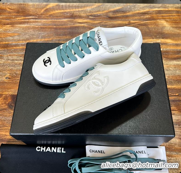 Popular Style Chanel C Sneaker White And Mint 6080422