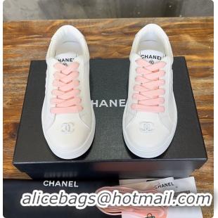 Low Cost Chanel C Sneaker White And Pink 6080422