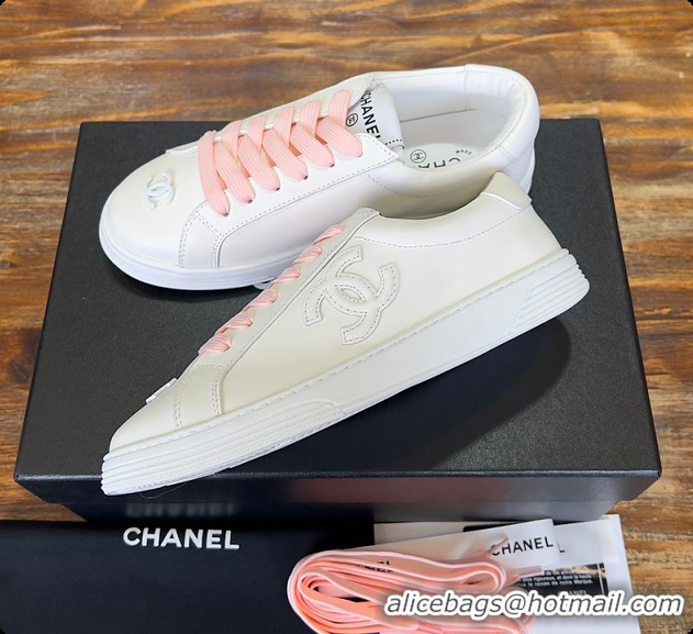Low Cost Chanel C Sneaker White And Pink 6080422