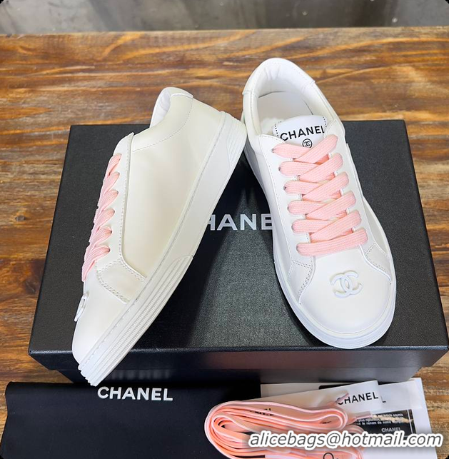 Low Cost Chanel C Sneaker White And Pink 6080422