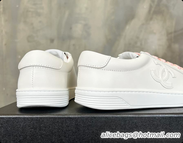 Low Cost Chanel C Sneaker White And Pink 6080422