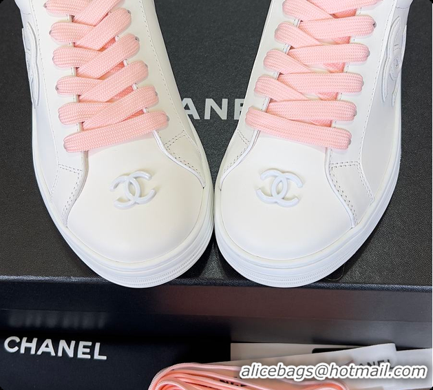 Low Cost Chanel C Sneaker White And Pink 6080422